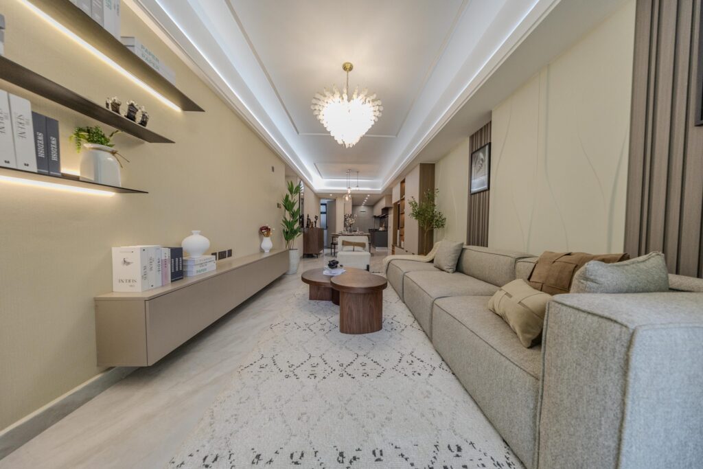 Spacious living room in a 1 bedroom apartment for sale in Westlands Nairobi