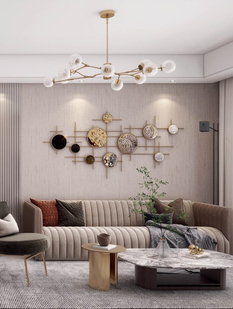 Luxury living room in an Amto View serviced apartment in Westlands