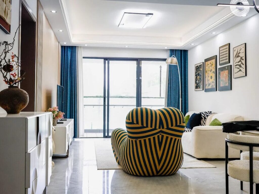 Bright apartment lounge with balcony at Capital Heights Westlands