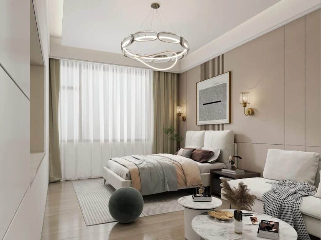 Studio apartment bedroom and lounge at Capital Heights Westlands