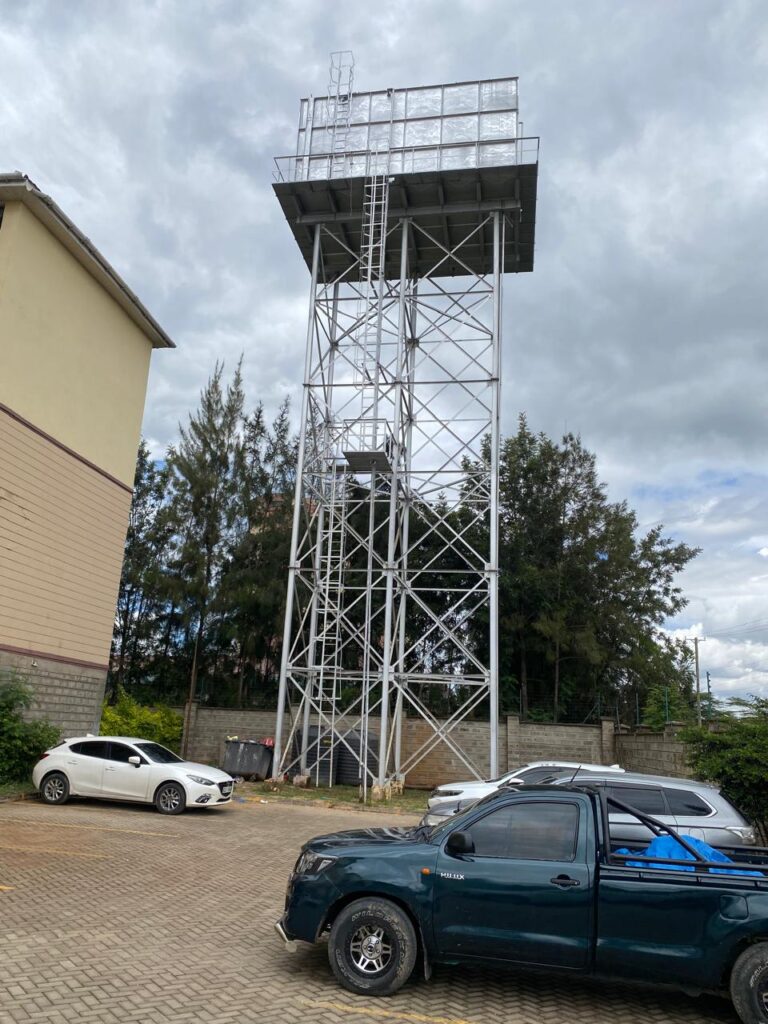 Water storage tank for apartment development on Mombasa Road Nairobi