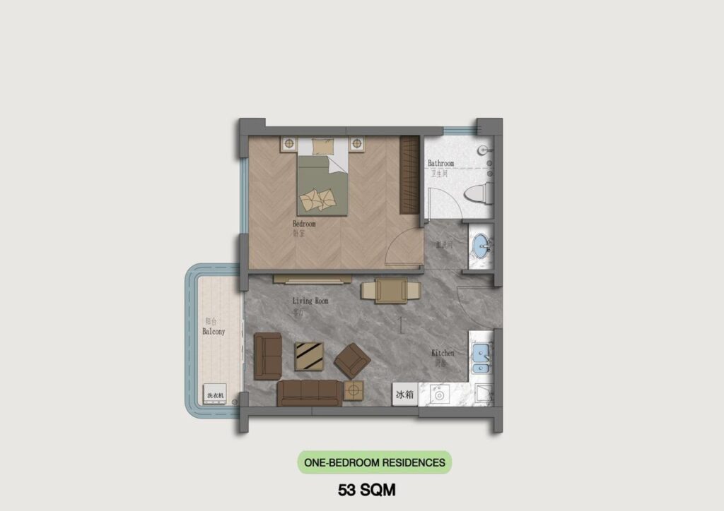 Bahari-Central-Apartments-53-sqm-one-bedroom-floor-plan