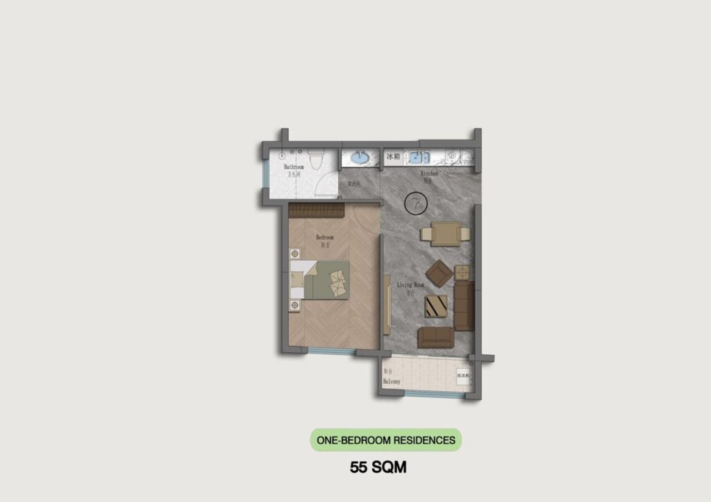 Bahari-Central-Apartments-55-sqm-one-bedroom-floor-plan