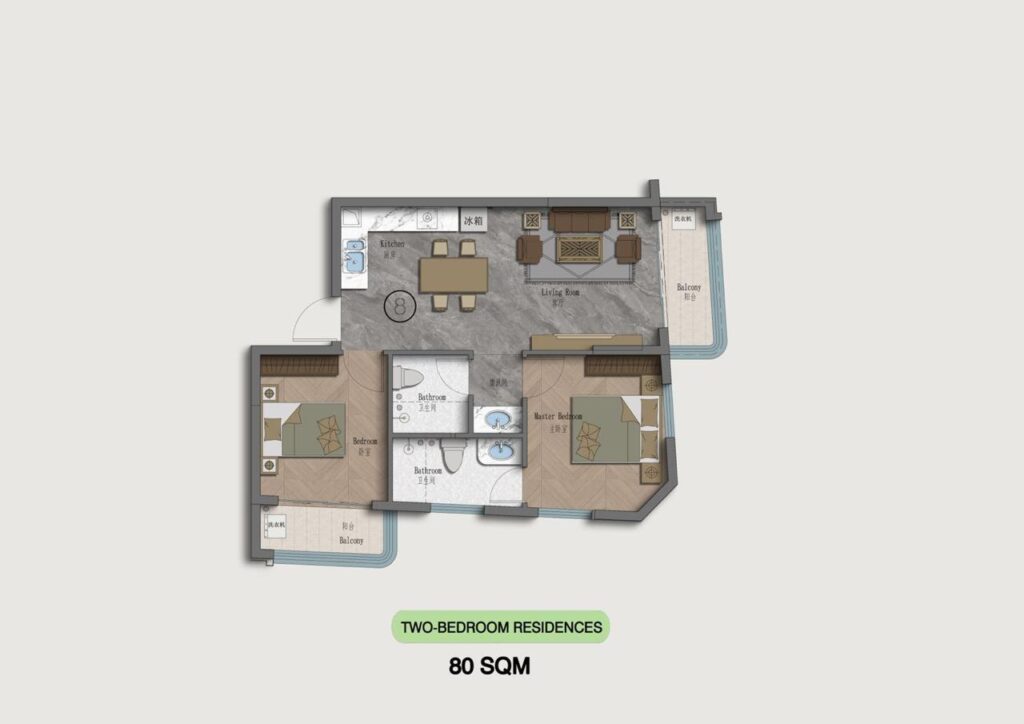 Bahari-Central-Apartments-80-sqm-two-bedroom-floor-plan