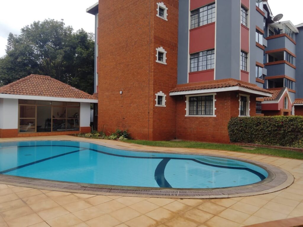 Large outdoor swimming pool and gym pavilion at Capital Apartments Valley Arcade