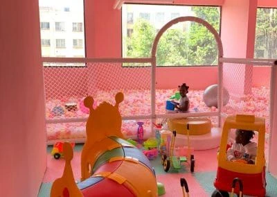 Indoor children's play room and activity area at Urban Oasis Lavington